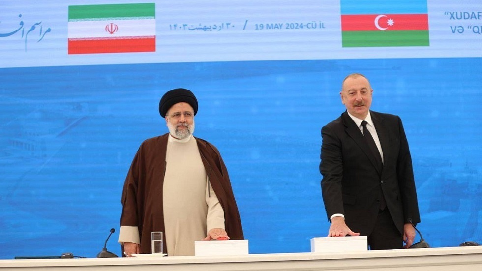 رئيس أذربيجان إلهام علييف والرئيس الإيراني إبراهيم رئيسي