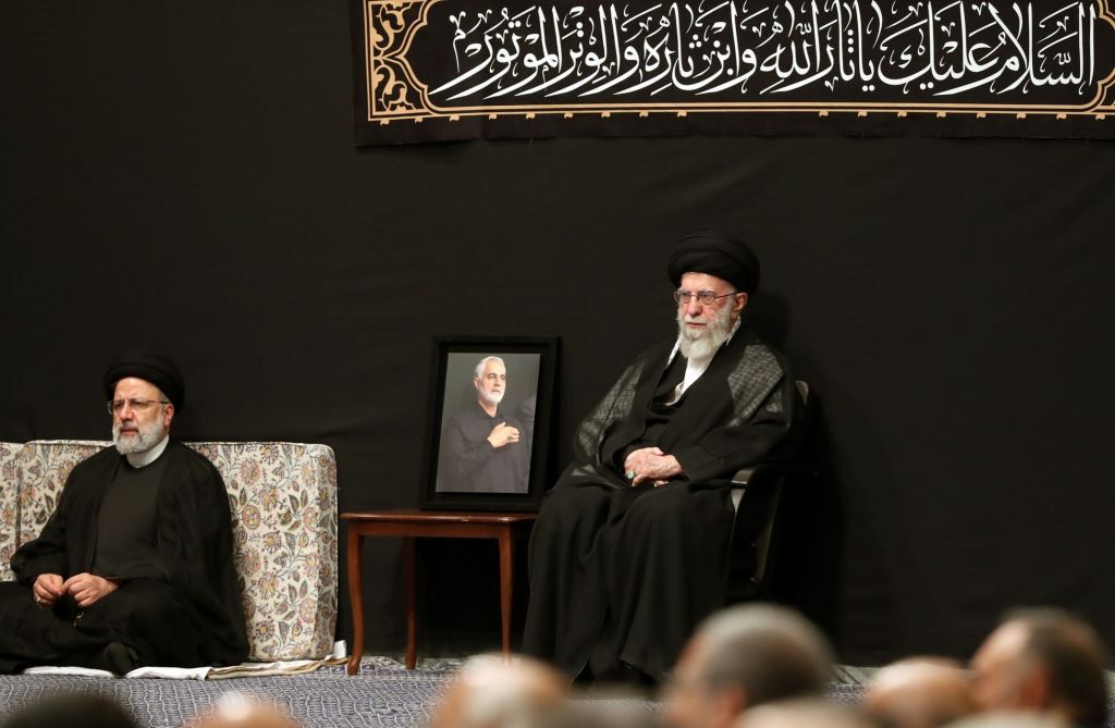 المرشد الأعلى الإيراني علي خامنئي، ,الرئيس الإيراني إبراهيم رئيسي.