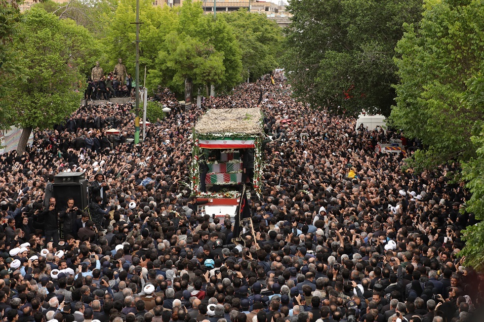 مراسم تشييع جثامين الرئيس الإيراني ورفاقه
