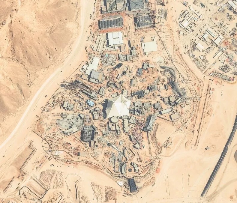 السعودية.. الأقمار الاصطناعية تلتقط صور مدينة ترفيهية ضخمة (فيديو+ صور)