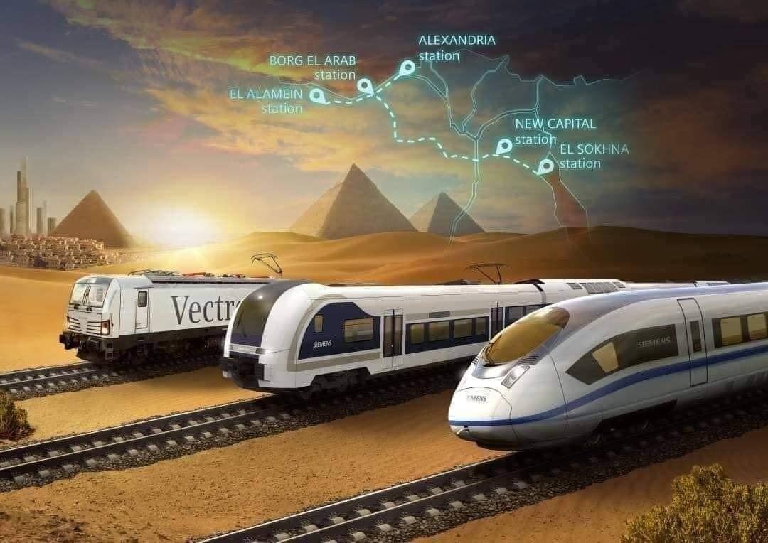 أول ظهور للقطار المصري السريع (صور)