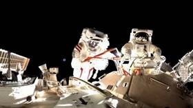 الرواد الصينيون ينفذون مهمة في الفضاء المفتوح (فيديو)