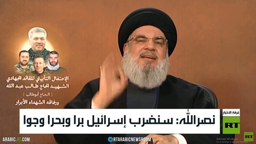 نصرالله: سنضرب إسرائيل برا وبحرا وجوا