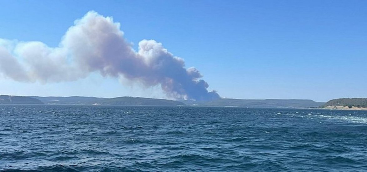تركيا.. حريق في شمال غرب البلاد يعرقل حركة الملاحة البحرية في مضيق الدردنيل