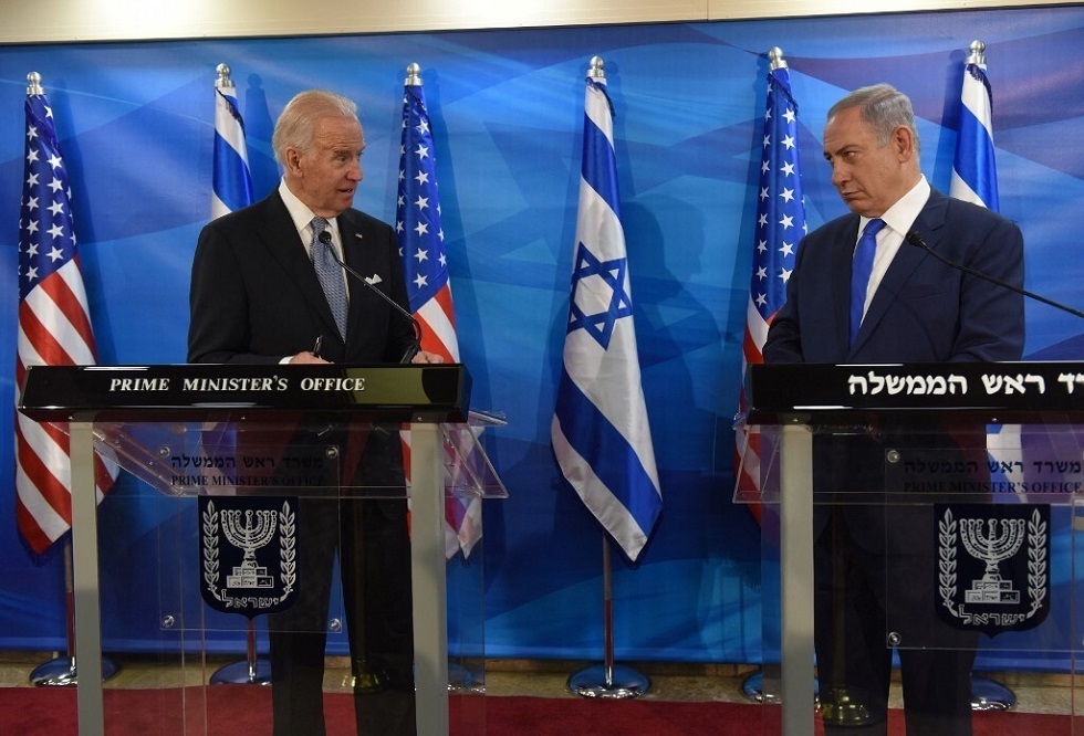 الرئيس الأمريكي جو بايدن ورئيس وزراء إسرائيل بنيامين نتنياهو