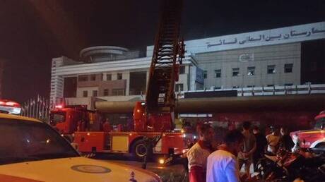 مصرع 9 أشخاص نتيجة حريق بمستشفى في إيران (فيديو)