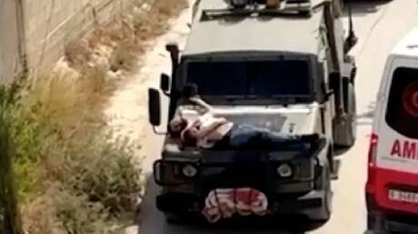 واشنطن: فيديو الشاب الفلسطيني المقيد بمقدمة سيارة عسكرية إسرائيلية 