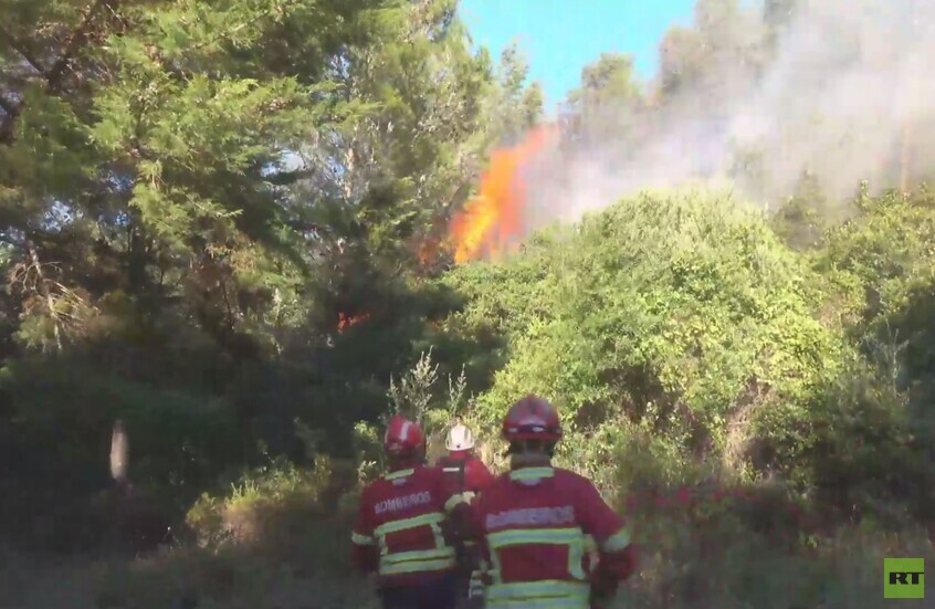 حريق غابات هائل في غرب البرتغال