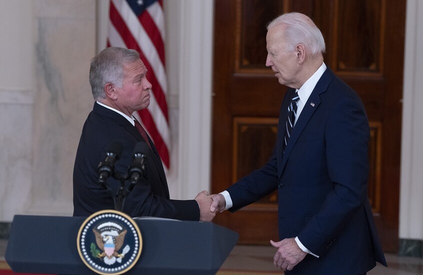 الملك الأردني يبحث مع بايدن الوضع في غزة والتطورات في الضفة الغربية