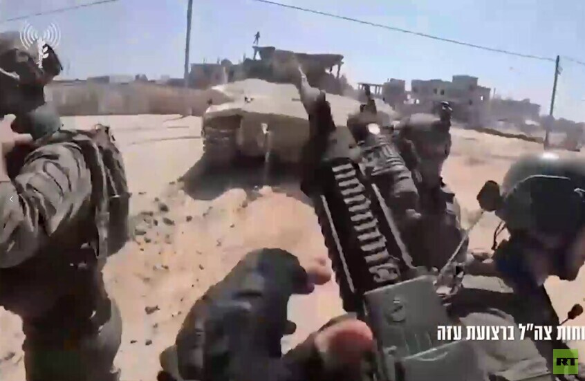 الجيش الإسرائيلي ينشر لقطات تظهر عمليات جديدة لقواته في خان يونس