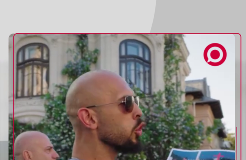 أندرو تيت وشقيقه يخرجان في مظاهرة أمام السفارة الفرنسية احتجاجا على الأولمبياد