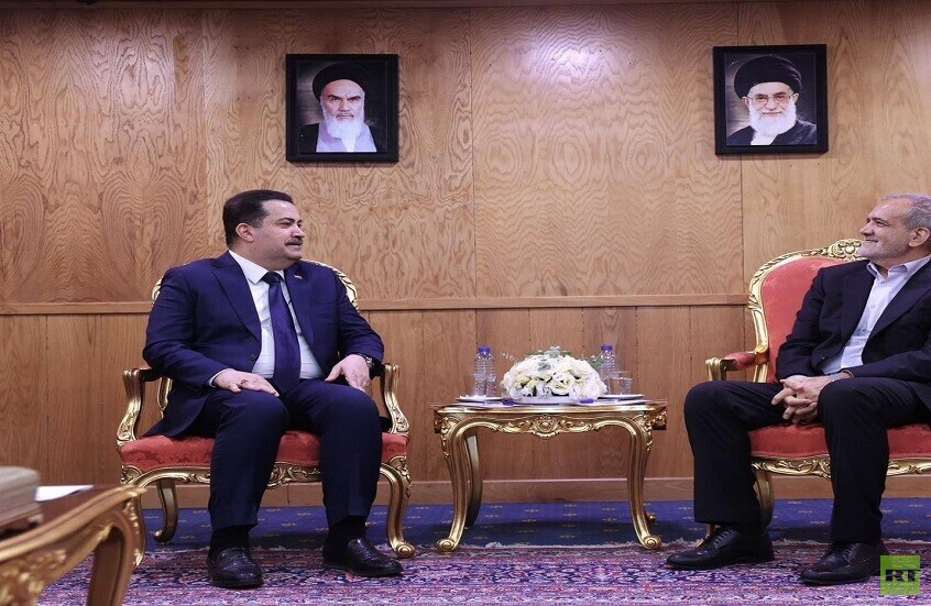 رئيس الوزراء العراقي يبحث مع الرئيس الإيراني في طهران العلاقات الثنائية وآخر المستجدات في غزة