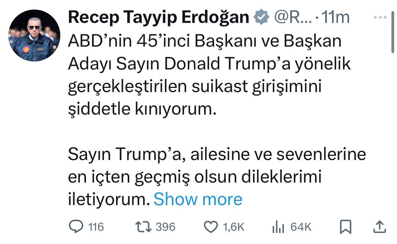 السيسي وآل خليفة وأردوغان يعلقون على محاولة اغتيال ترامب