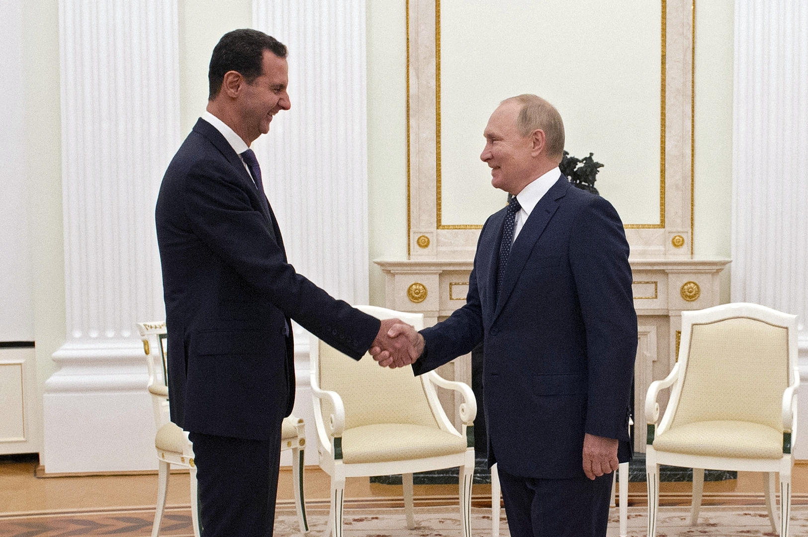 بوتين والأسد يتبادلان التهاني في الذكرى الـ80 للعلاقات الدبلوماسية