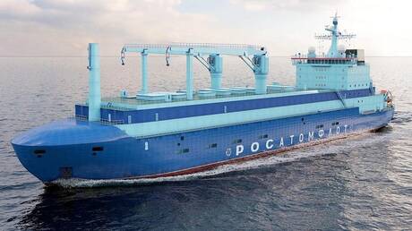 روسيا تصنع سفينة دعم تقني لكاسحات الجليد النووية