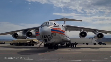 وزارة الطوارئ الروسية تسلم أكثر من 30 طنا من المساعدات الإنسانية لسكان قطاع غزة