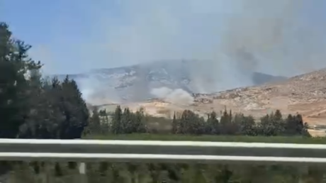بالفيديو.. حرائق في الجولان إثر الهجوم الصاروخي لـ"حزب الله"