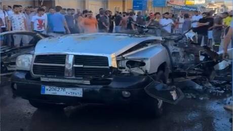 قتيل جراء قصف إسرائيلي لمركبة في البقاع الغربي جنوب شرق لبنان (فيديو)