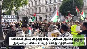 احتجاجات أمام مقر رئاسة الوزراء في لندن