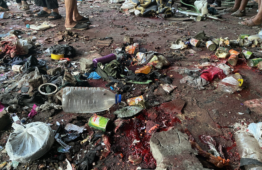 "كل 70 كغم من الأشلاء احتسبوا شهيدا".. التعرف على 75 قتيلا بمدرسة التابعين