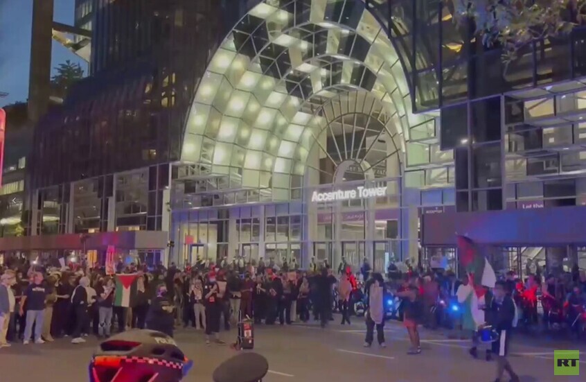 اعتقال 60 محتجا ضد الحرب على غزة بشيكاغو