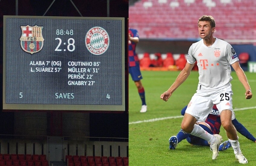 برشلونة يصطدم من جديد ببايرن ميونخ.. توماس مولر يتوعد برشلونة في دوري أبطال أوروبا (فيديو)