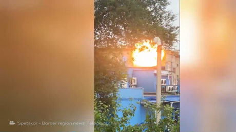 لحظة انفجار مسيرة أوكرانية اصطدمت بمبنى سكني غربي روسيا
