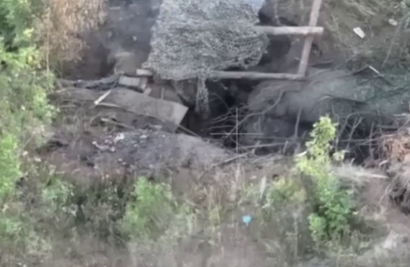 تدمير نقطة أوكرانية محصنة بواسطة الطائرات المسيرة الروسية