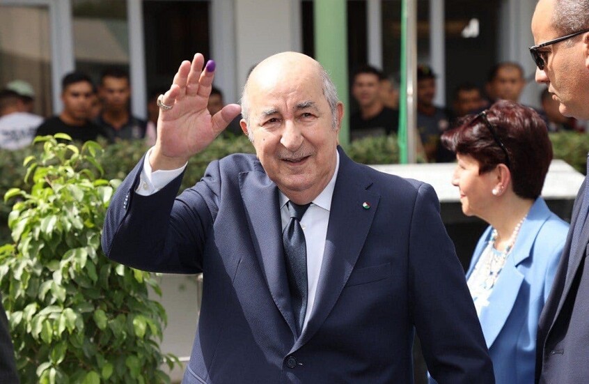 الجزائر.. المترشح الحر عبد المجيد تبون يدلي بصوته في الانتخابات (صور + فيديو)