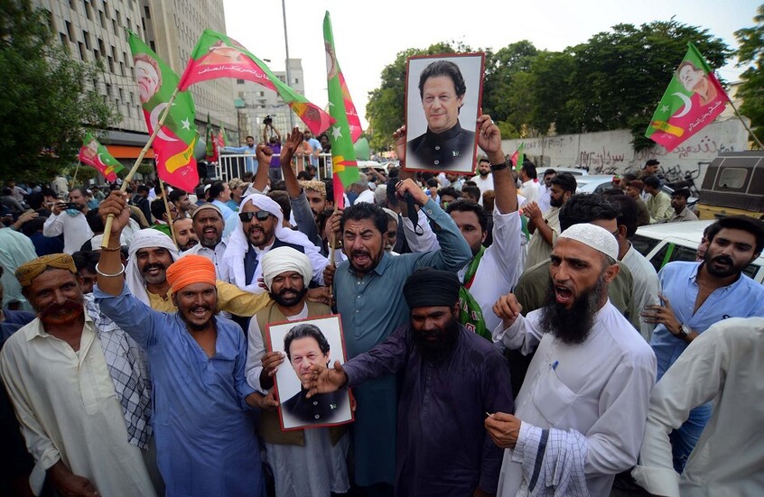أنصار عمران خان في باكستان يتظاهرون للمطالبة بالإفراج عنه