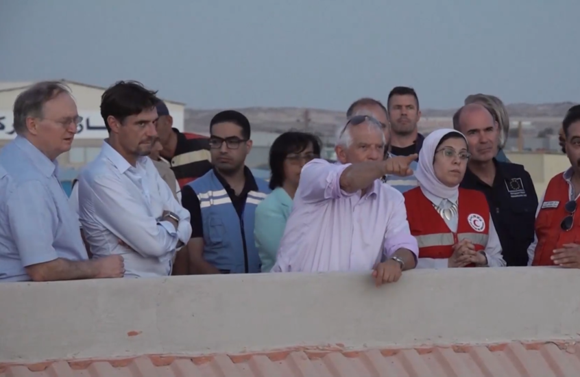 بوريل يزور معبر رفح الحدودي بين مصر وقطاع غزة