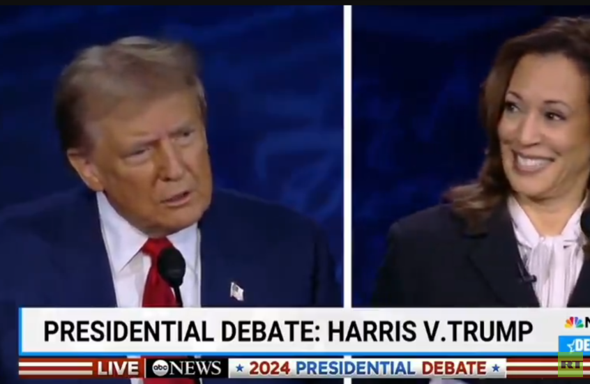 ترامب يرد على هاريس بأسلوبها ويثير ارتباكها (فيديو)