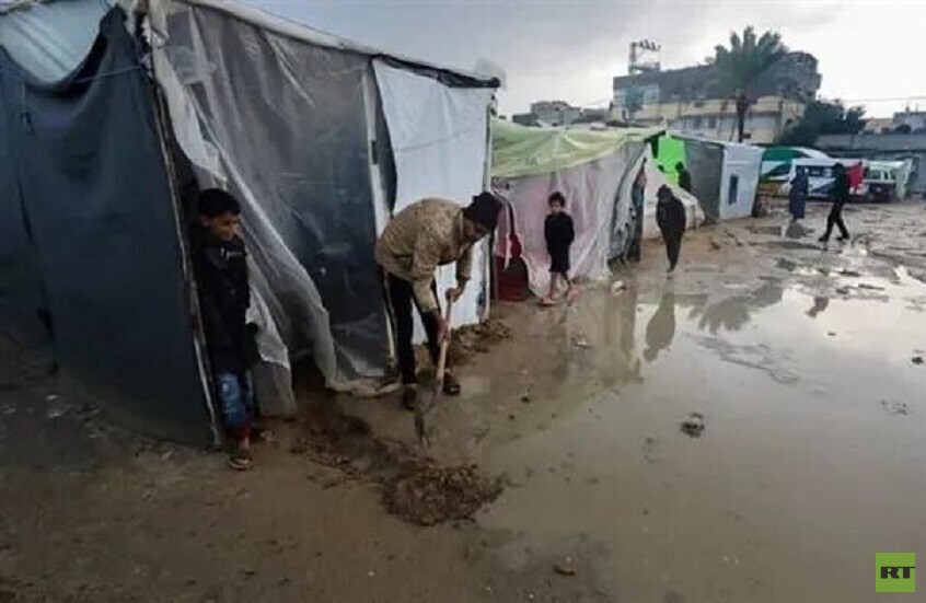 منخفض جوي يهدد نازحي غزة والدفاع المدني يحذر