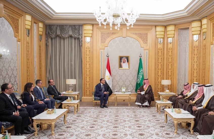 ولي العهد السعودي ورئيس الوزراء المصري يبحثان آفاق التعاون المشترك