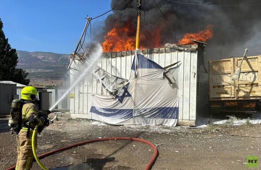 حزب الله يعلن استهداف كريات شمونة بصليات من الصواريخ