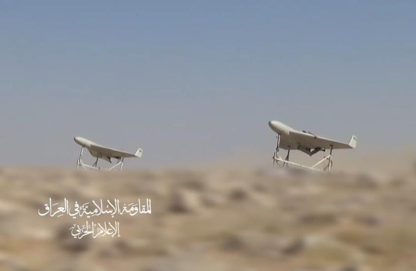 مشاهد من إطلاق "المقاومة في العراق" لمسيرات باتجاه هدف حيوي في إسرائيل (فيديو)