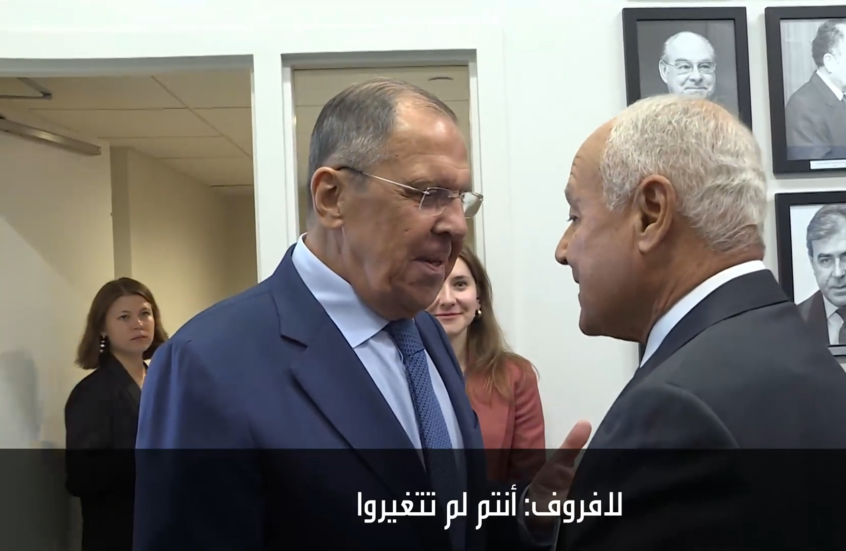 شاهد.. لقاء حار بين لافروف وأبو الغيط على هامش الجمعية العامة للأمم المتحدة في نيويورك