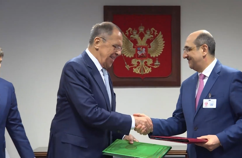 لافروف وبسام الصباغ يوقعان وثيقة تعاون لمواجهة العقوبات