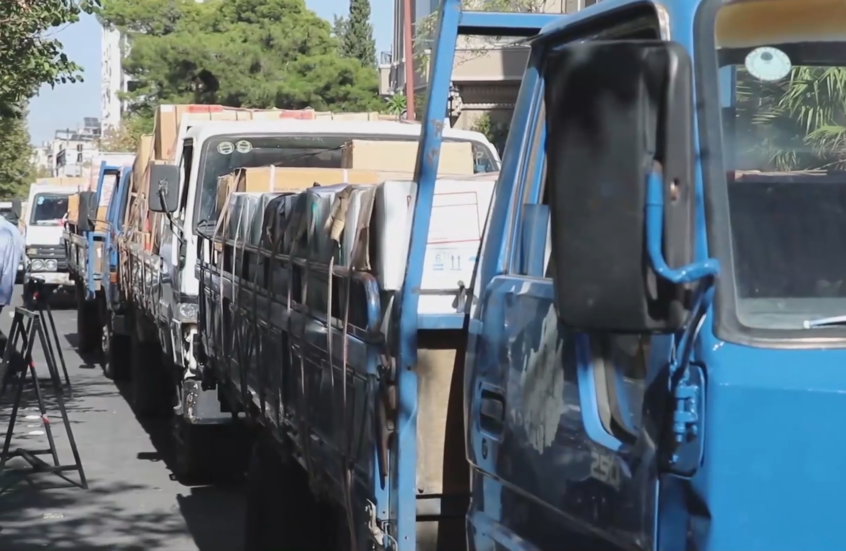 الصحة السورية ترسل قافلة مساعدات إلى لبنان