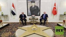 خلال مؤتمر صحفي.. أردوغان يرفض هجوم إسرائيل على مصر والسيسي يؤكد وجود "رغبة صادقة" للتعاون مع تركيا