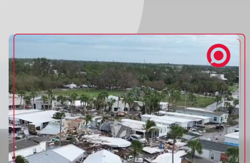 شاهد كيف ترك إعصار