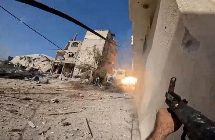 "كتائب القسام" تنشر فيديو لعملية استهداف جيب من نوع "همر" شرق جباليا شمال قطاع غزة