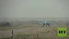 القاذفة الروسية "سو-34" تدك معقلا لقوات كييف في كورسك بقنابل "فاب-500" (فيديو)