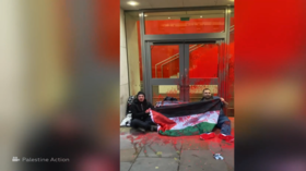 "نتهمكم بالإبادة الجماعية!".. نشطاء يقتحمون مقر شركة في لندن بسبب صلتها بشركة أسلحة إسرائيلية
