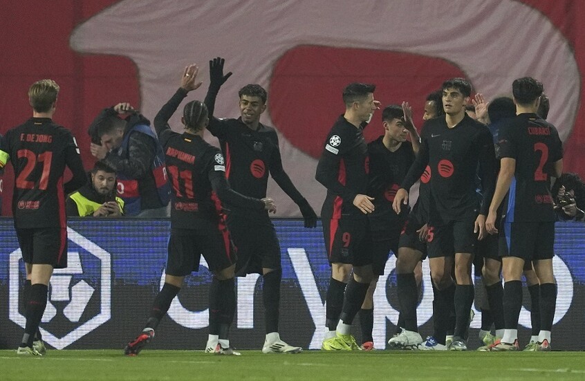 برشلونة يقسو على النجم الأحمر الصربي في عقر داره (فيديو)