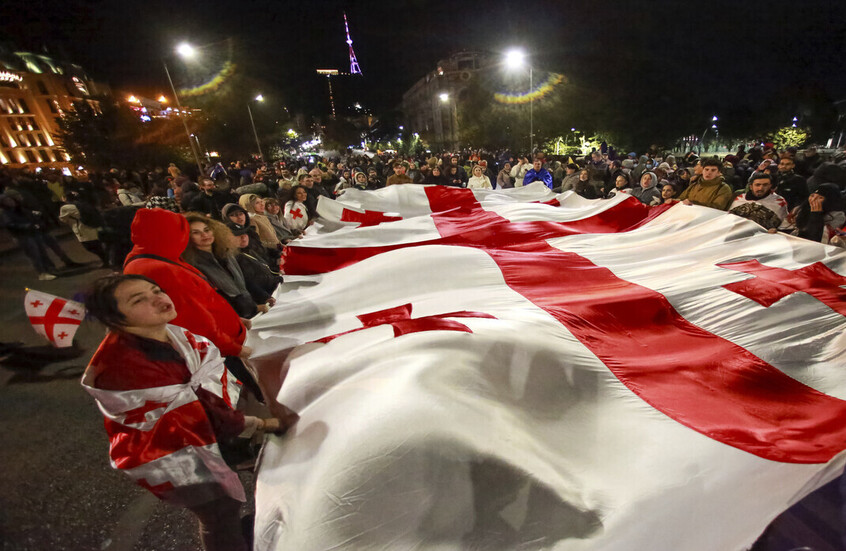 استمرار الاحتجاجات ضد نتائج الانتخابات البرلمانية في تبليسي