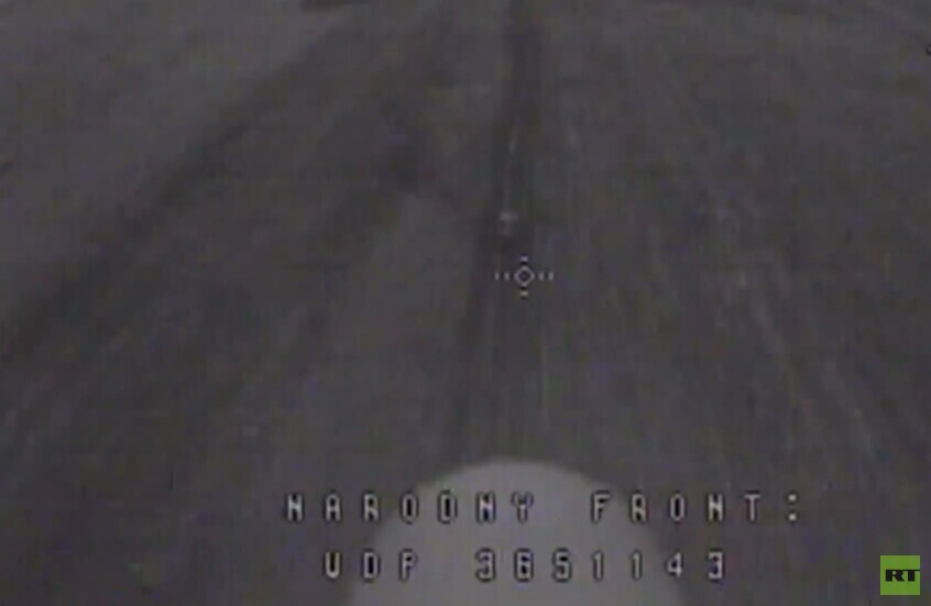 طائرة مسيرة روسية تدمر ناقلة جنود أوكرانية