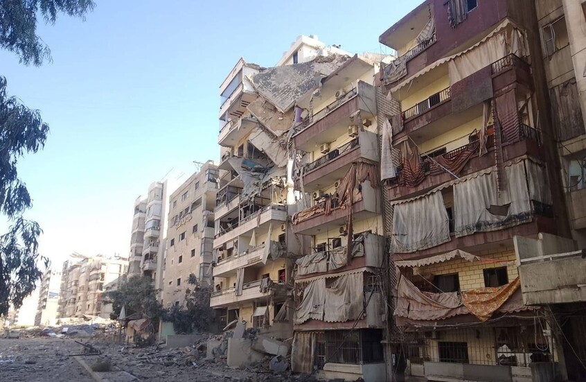 أضرار الغارات الإسرائيلية على الضاحية الجنوبية لبيروت