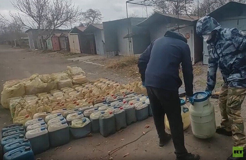 العثور على مخبأ للقوات الأوكرانية يحتوي على مكونات لإنتاج المخدرات في ماريوبول