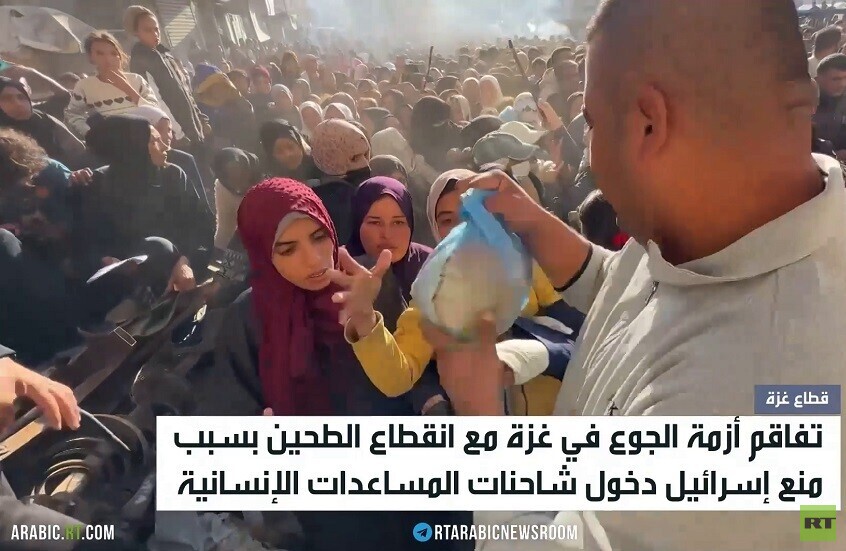 الجوع يهدد النازحين في قطاع غزة